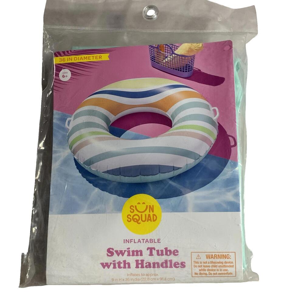 Sun Squad‎ Inflatable Swim Tube with Handles - 36 Inch Diameter